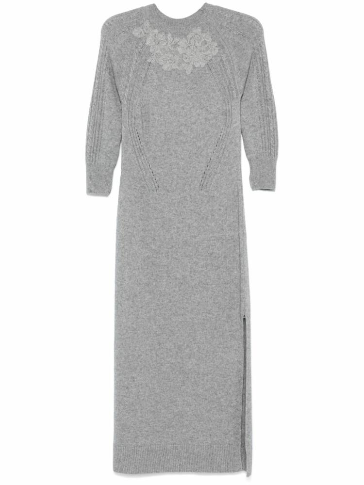 Ermanno Scervino floral-lace maxi dress - Grey Cover