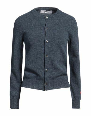 Comme Des Garçons Play Woman Cardigan Slate blue Wool Cover