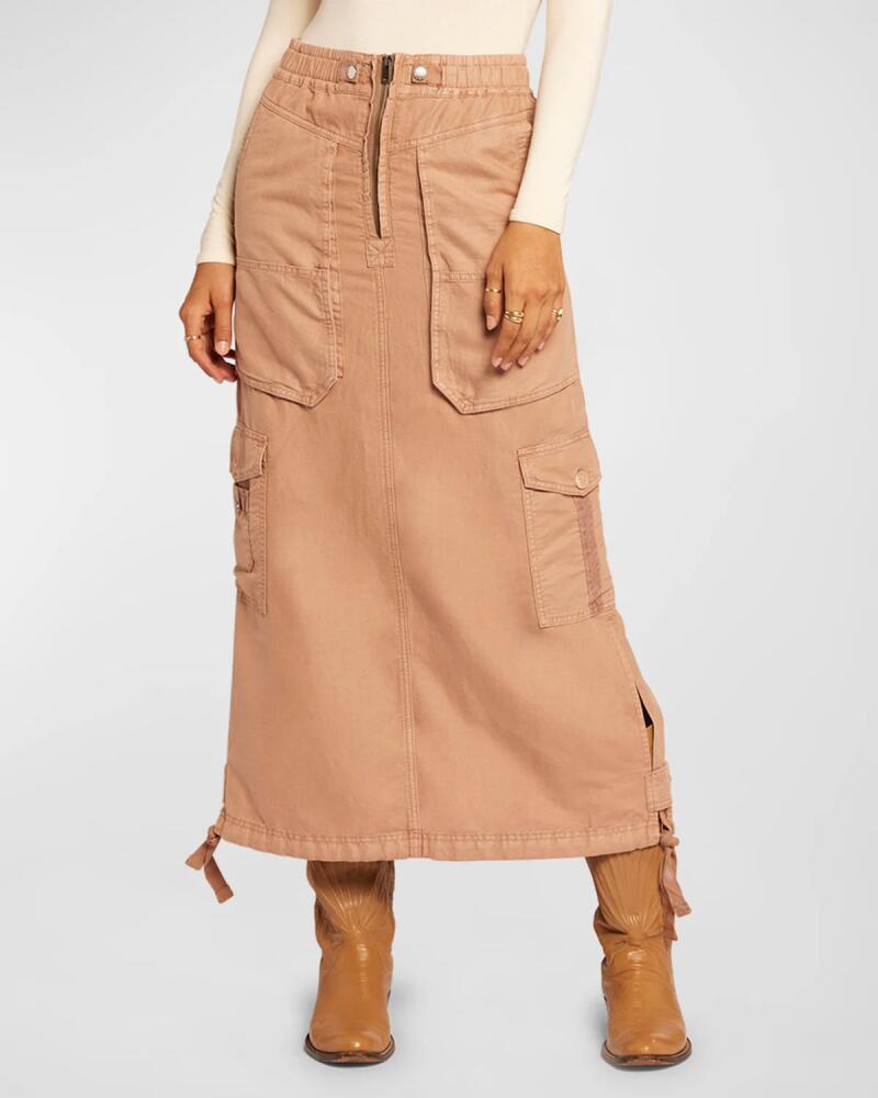 Current/Elliott The Article Cargo Midi Skirt Cover