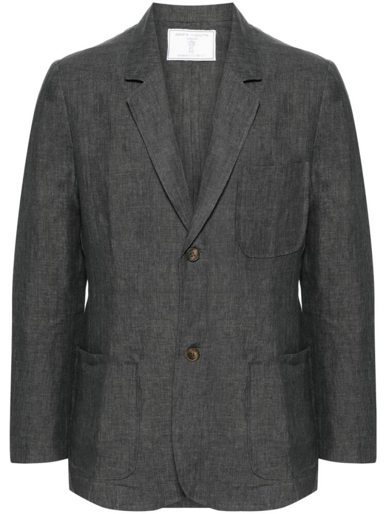 Société Anonyme single-breasted linen blazer - Grey Cover