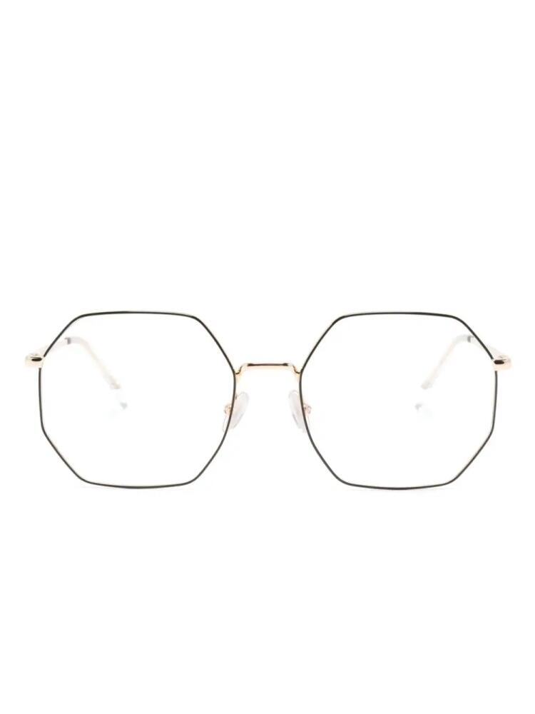 Isabel Marant Eyewear geometric-frame glasses - Gold Cover