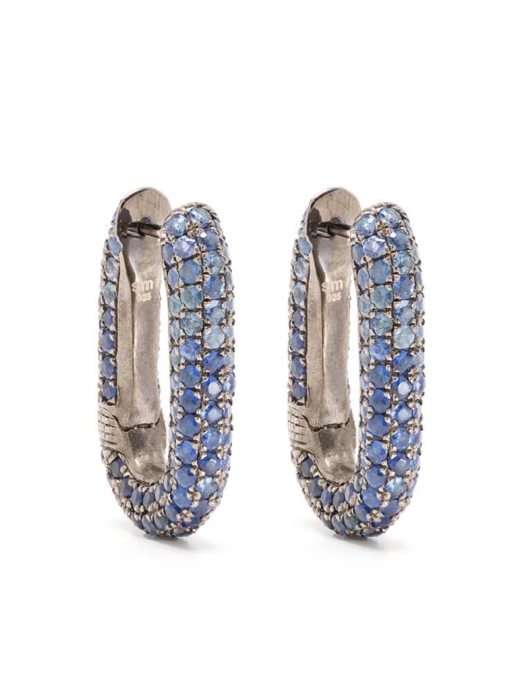 Selim Mouzannar Link sapphire earrings - Silver Cover