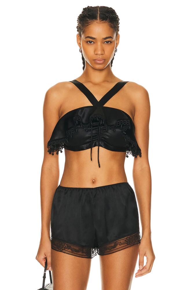 BODE Ruffle Bra Top in Black Cover