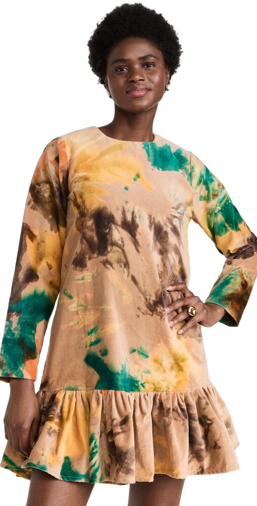 Busayo Fumi Tie-Dye Dress Beige-Multi Cover