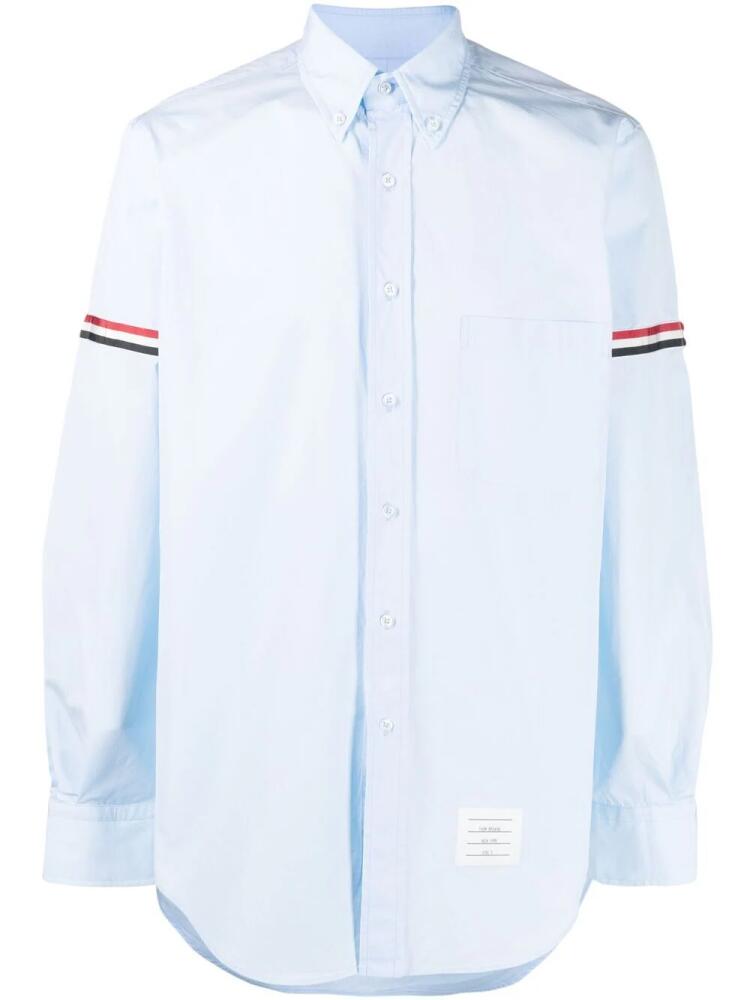 Thom Browne RWB-stripe long-sleeve shirt - Blue Cover