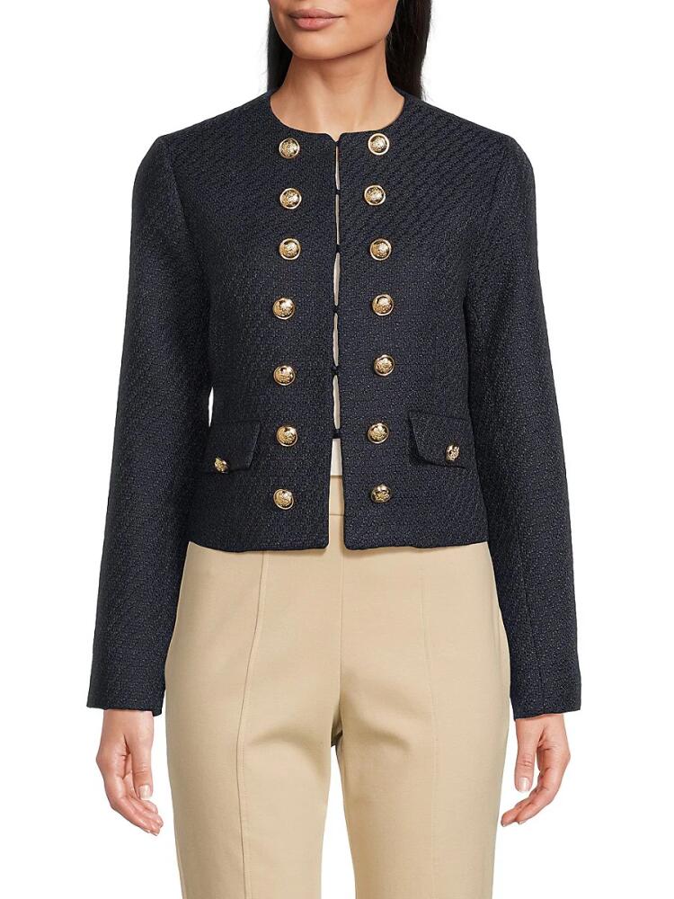 Wdny Women's Textured Jacket - Navy Cover