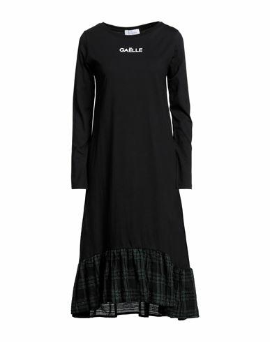 Gaëlle Paris Woman Midi dress Black Cotton Cover