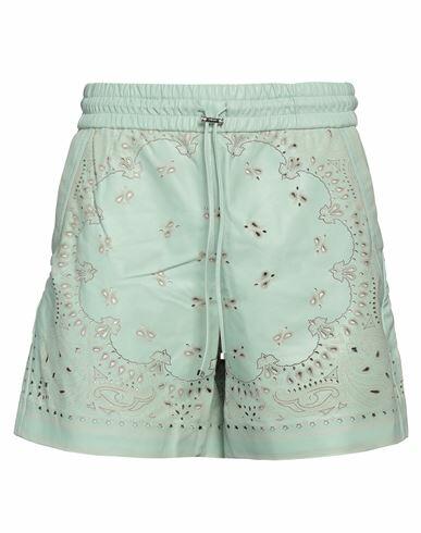 Amiri Man Shorts & Bermuda Shorts Turquoise Ovine leather Cover