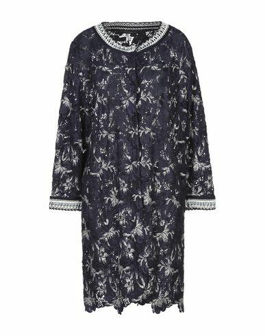 Ermanno Scervino Woman Overcoat & Trench Coat Midnight blue Viscose, Polyester, Cotton Cover