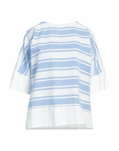 Iconique Woman Top Light blue Cotton, Linen Cover