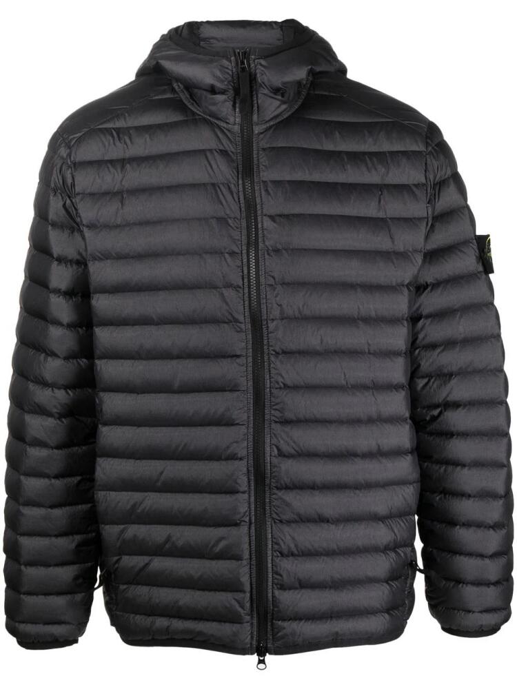 Stone Island quilted panelled down jacket - Black Cover