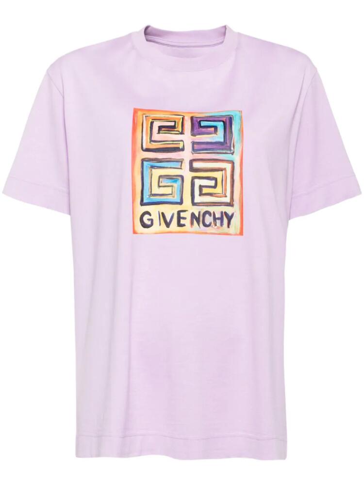 Givenchy signature 4G motif T-shirt - Purple Cover