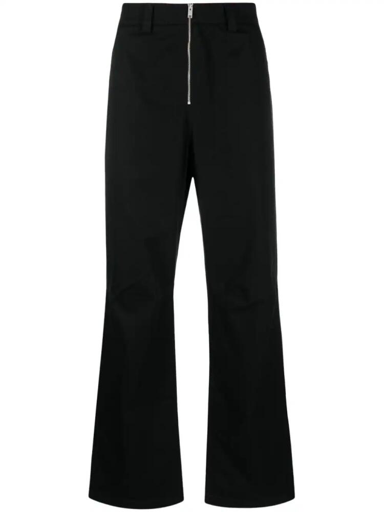 AMBUSH zip-up cotton loose-fit trousers - Black Cover