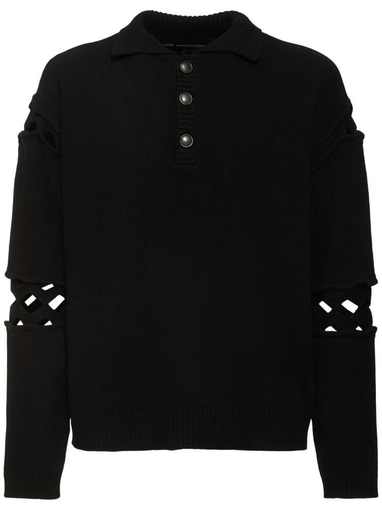 ANDERSSON BELL Cutout Polo Sweater Cover