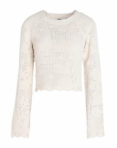 Only Woman Sweater Off white Recycled cotton, Polyester Cover