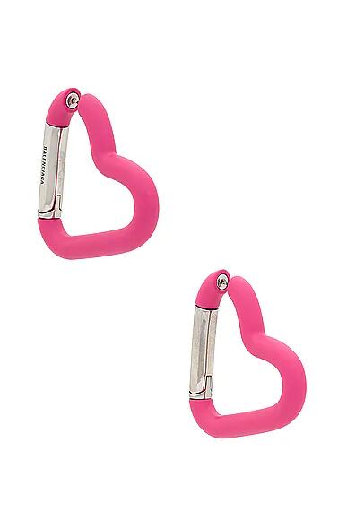 Balenciaga Love Clip Earrings in Pink Cover