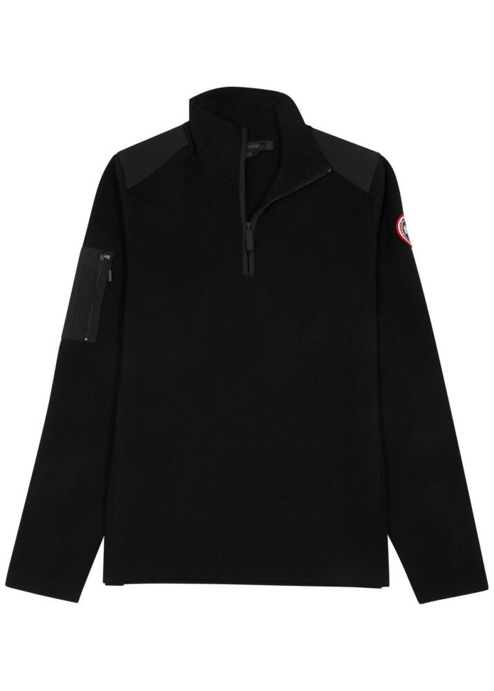 Canada Goose Stormont Panelled Half-zip Wool Sweatshirt - Black Cover