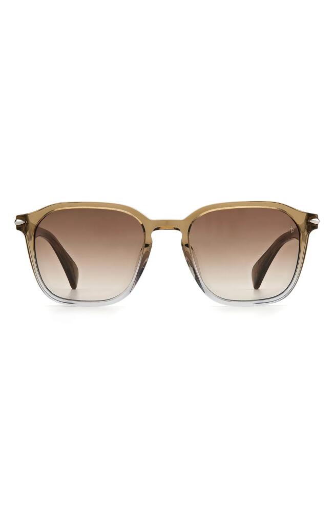 rag & bone 52mm Square Sunglasses in Olive /Grey Shaded Cover