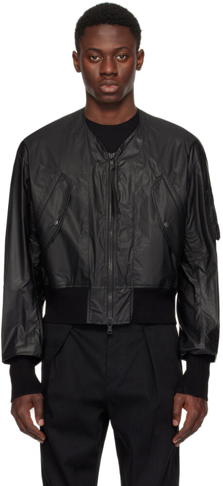 The Viridi-anne Black Short Bomber Jacket Cover