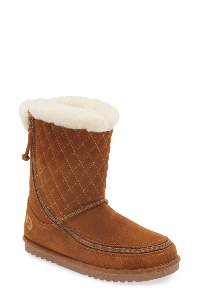 BILLY Footwear Quilted Genuine Shearling Boot in Chestnut Cover