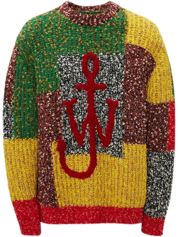 JW Anderson Anchor patchwork-design jumper - Multicolour Cover