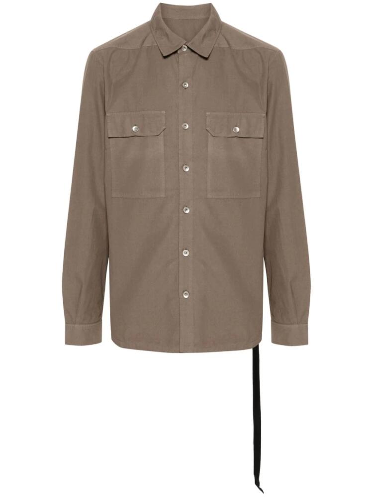 Rick Owens DRKSHDW organic cotton poplin shirt - Brown Cover