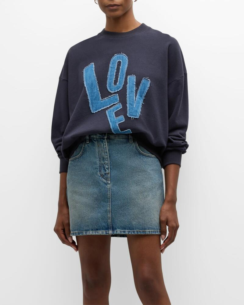 Cinq a Sept Brandy Denim Love Crewneck Pullover Cover