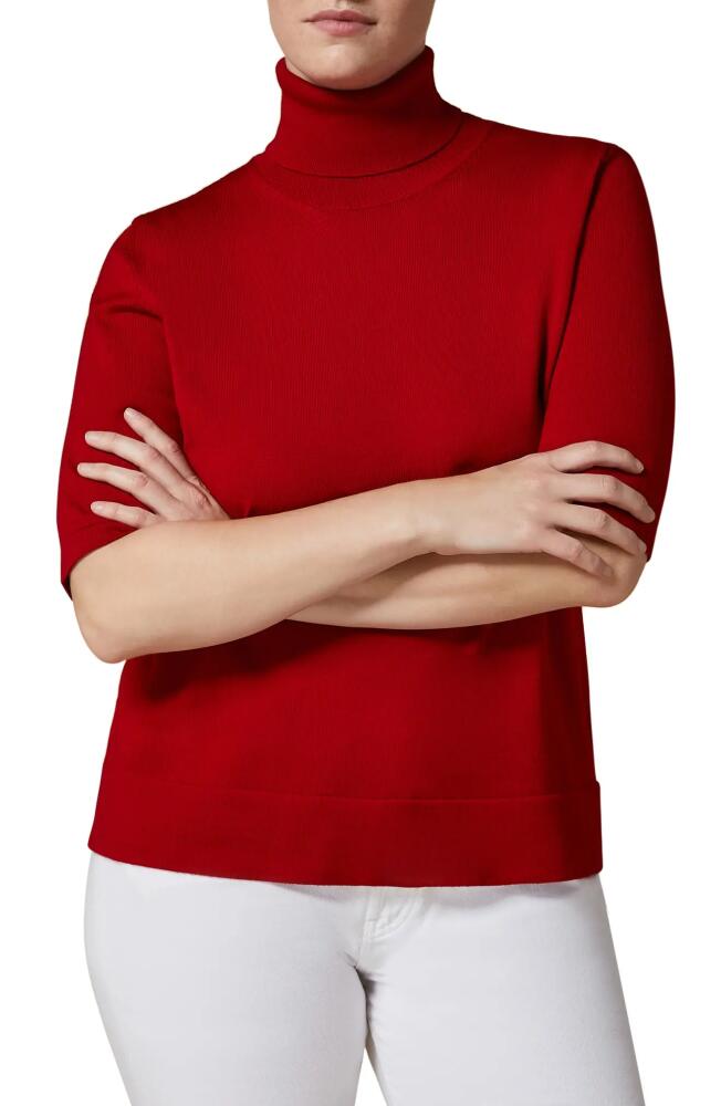 Marina Rinaldi Merino Wool Turtleneck Sweater in Red Cover