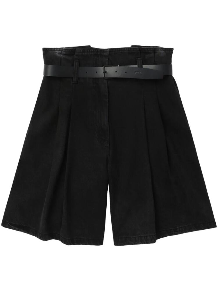 Juun.J high-rise denim shorts - Black Cover