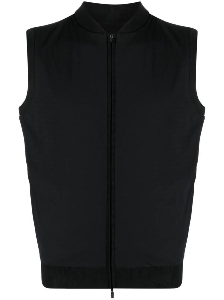 Boggi Milano band-collar sleeveless gilet - Black Cover