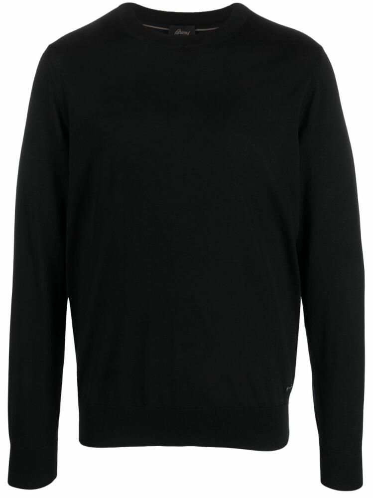 Brioni crew-neck knitted wool jumper - Black Cover