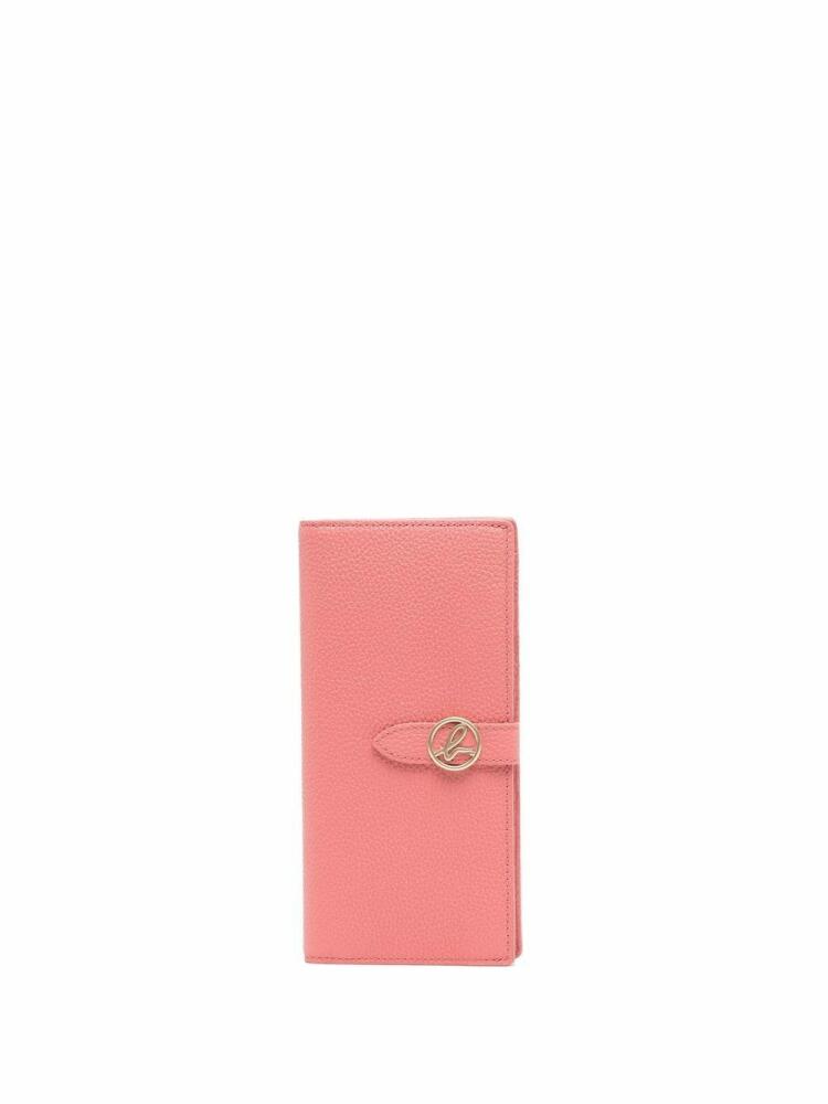 agnès b. calf leather bi-fold wallet - Pink Cover