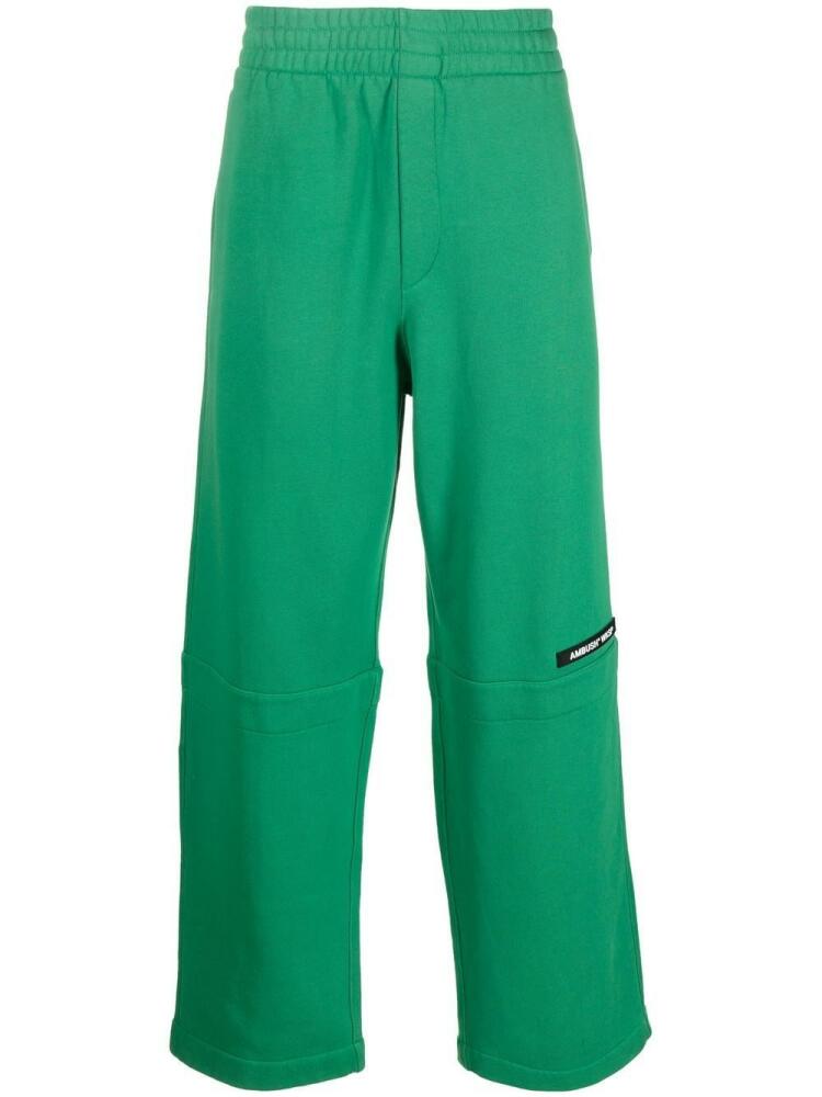 AMBUSH panelled straight-leg trousers - Green Cover