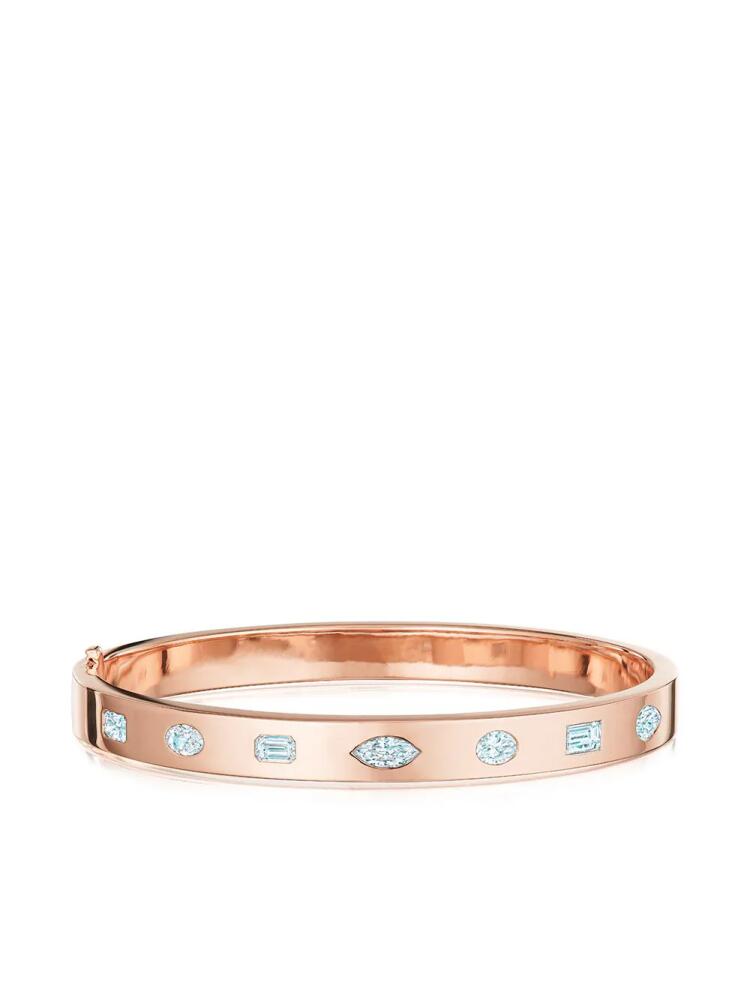 KWIAT 18kt rose gold fancy shape diamond stackable bangle - Pink Cover