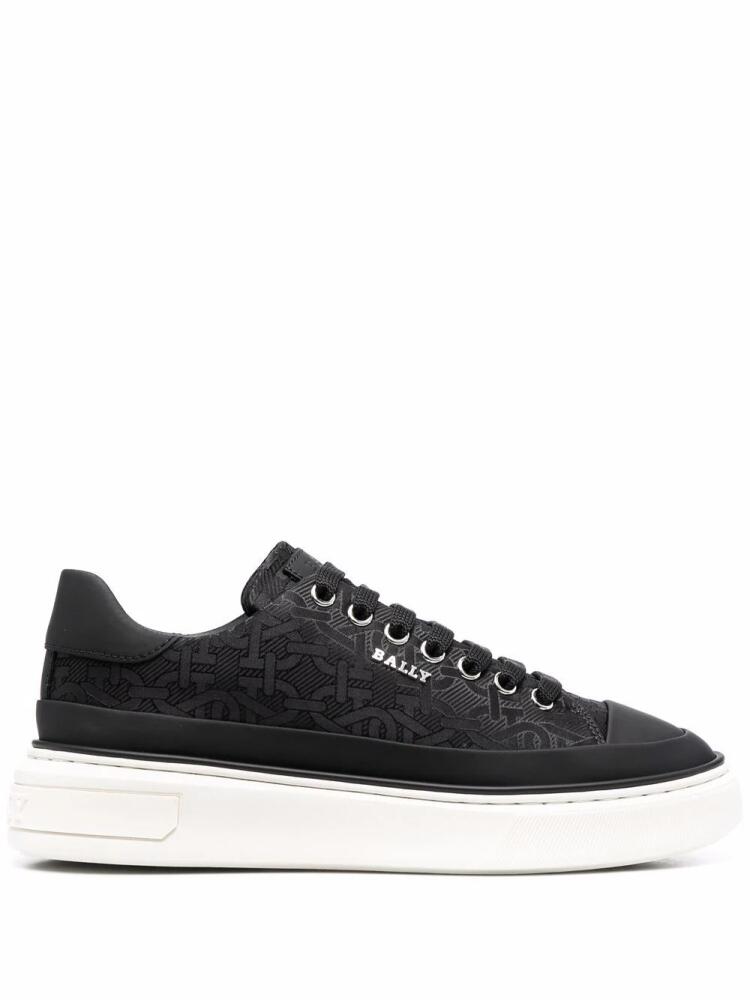 Bally chain-print low-top sneakers - Black Cover