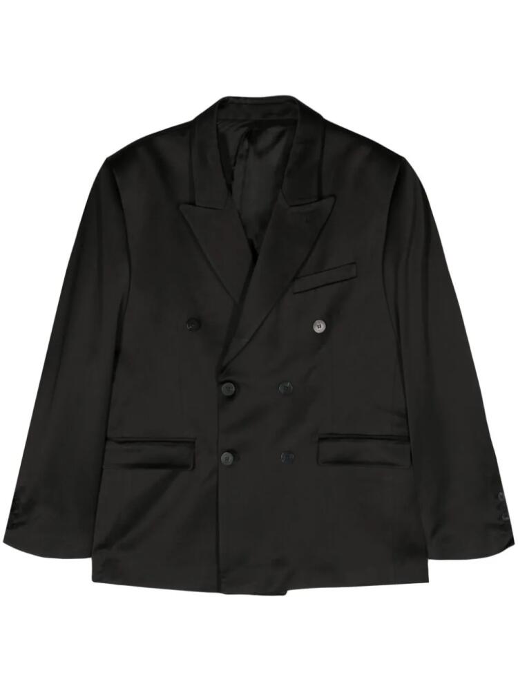 Ernest W. Baker double-breasted satin blazer - Black Cover