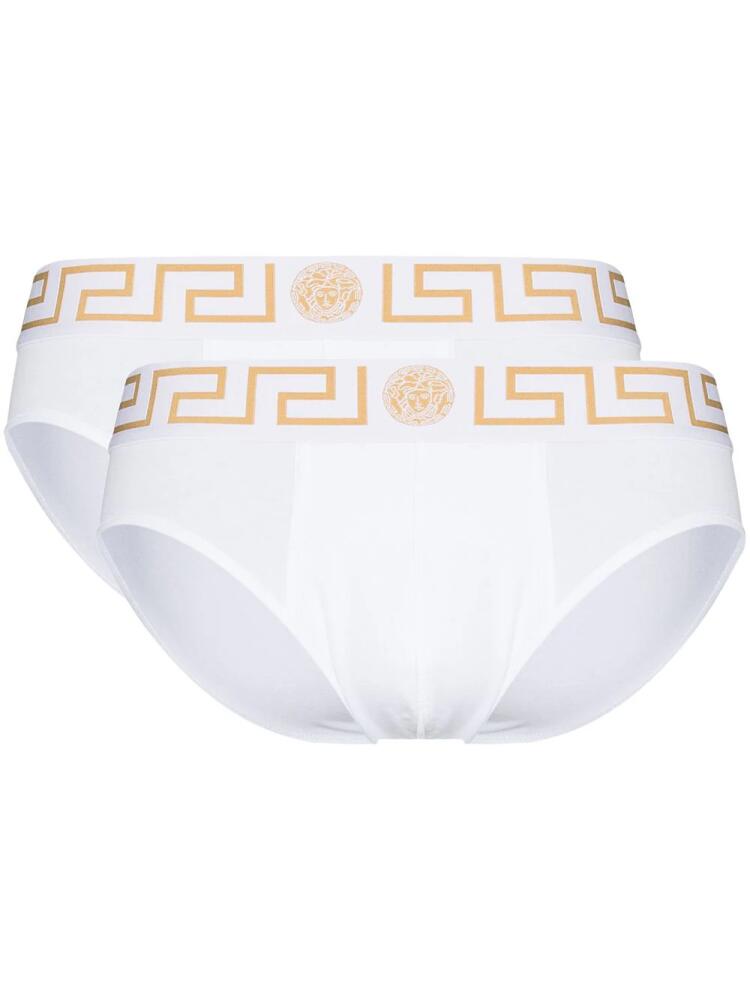 Versace Greca border briefs set - White Cover