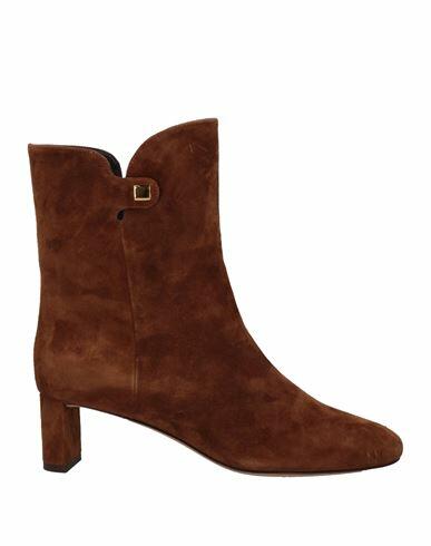 Skorpios Woman Ankle boots Brown Soft Leather Cover