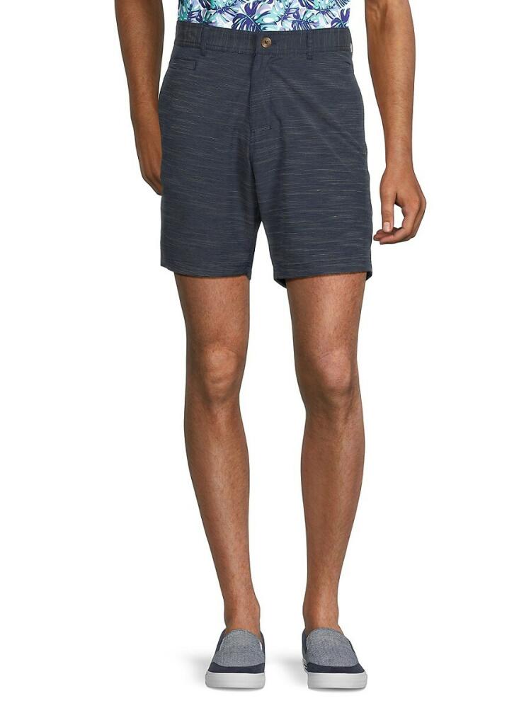 TailorByrd Men's Textured Performance Shorts - Navy Cover