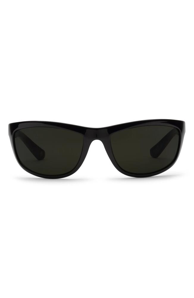 Electric Escalante Polarized Wrap Sunglasses in Gloss Black/Grey Polar Cover