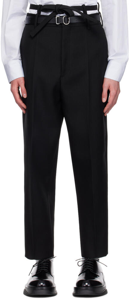 Jil Sander Black Belted Trousers Cover