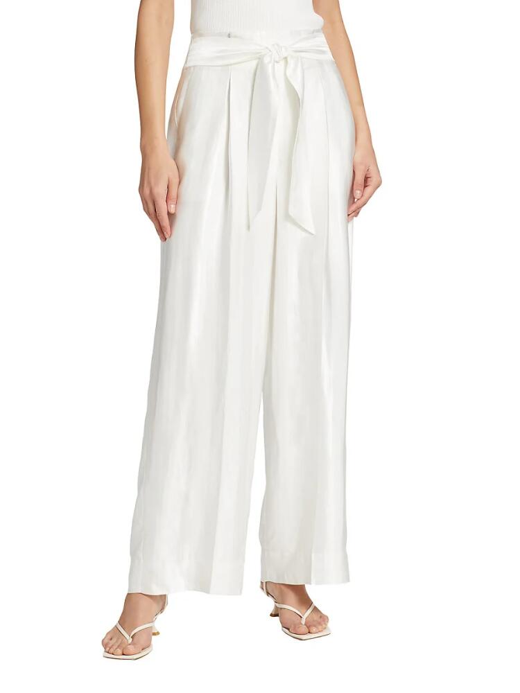 Elie Tahari Women's Catherine Wide Leg Belted Pants - Sky Cover