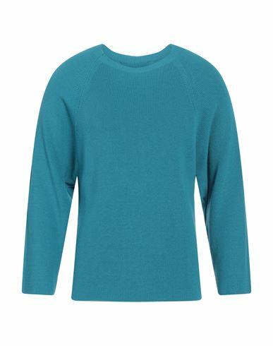 Daniele Fiesoli Man Sweater Azure Cotton, Modal Cover