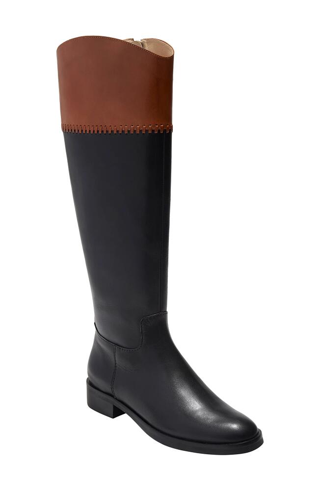 Jack Rogers Adaline Knee High Riding Boot in Black/Brown Cover