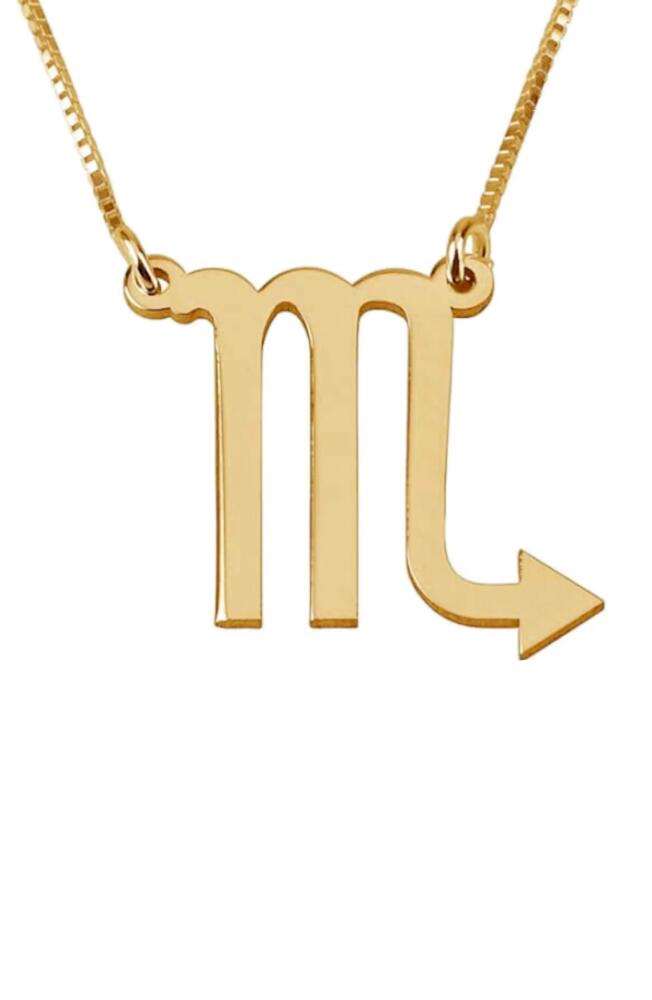 MELANIE MARIE Zodiac Pendant Necklace in Gold Plated - Scorpio Cover