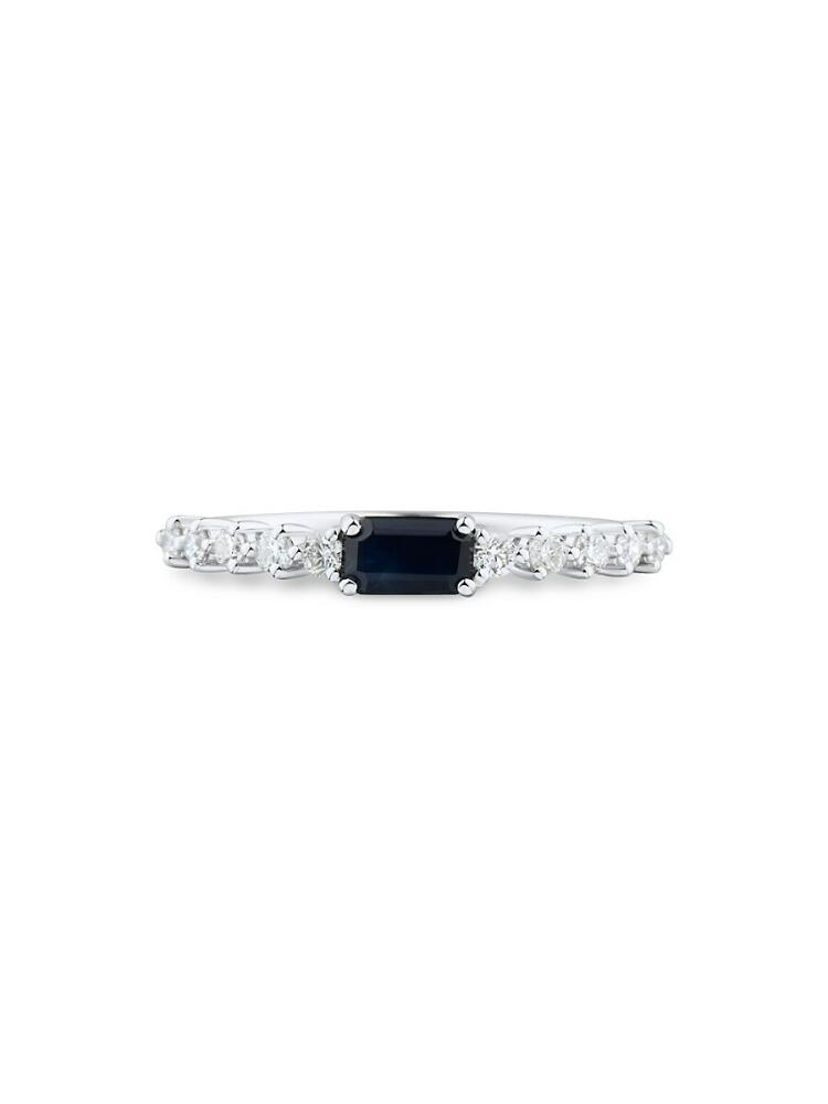 Saks Fifth Avenue Women's 14K White Gold, Sapphire & Diamond Ring Cover