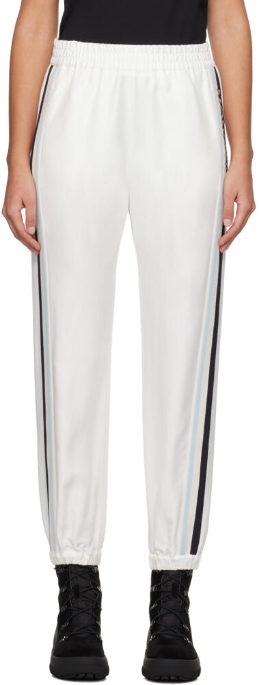 Moncler White Side Stripe Lounge Pants Cover