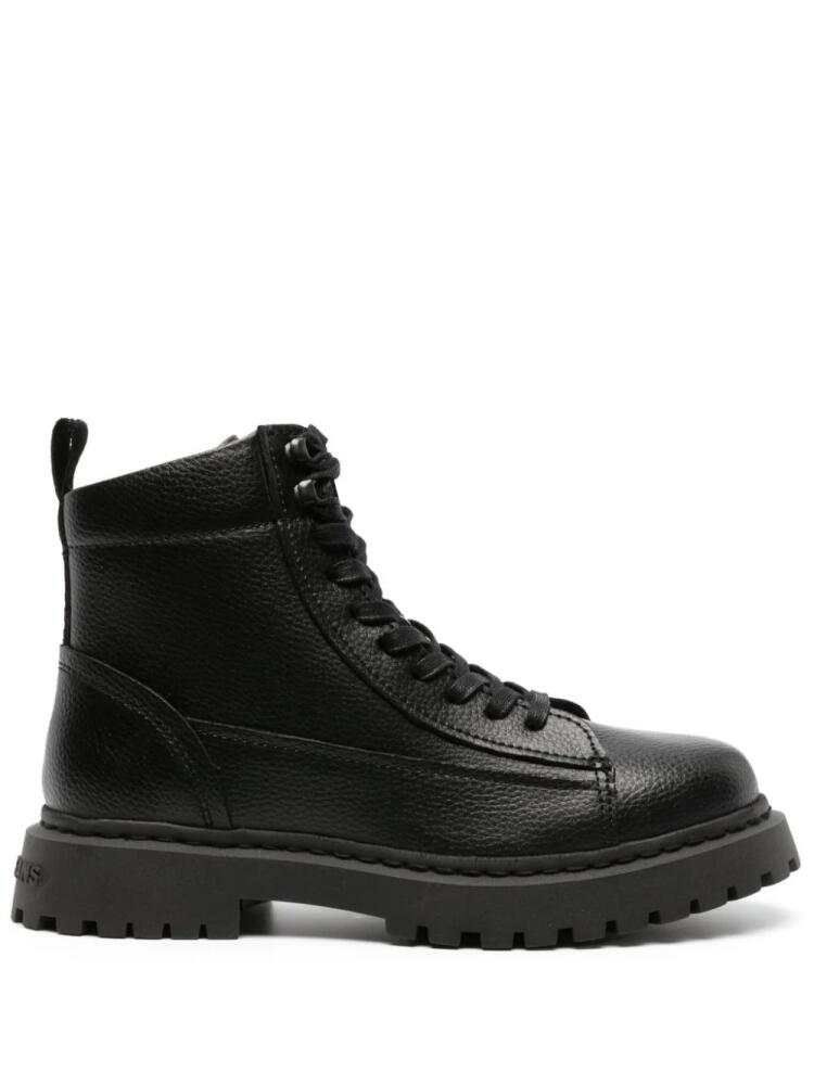 Tommy Jeans lace-up ankle leather boots - Black Cover