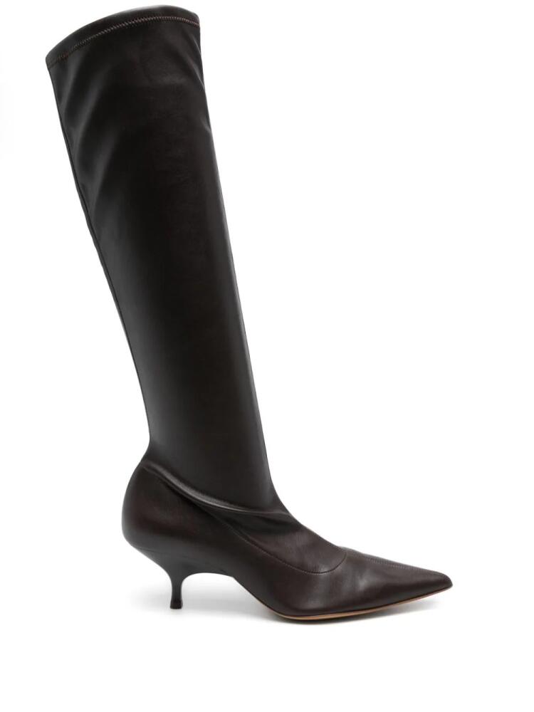 GIABORGHINI 60mm faux-leather boots - Brown Cover