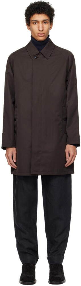 nanamica Brown Soutien Collar Coat Cover